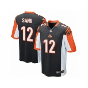 Youth Nike Cincinnati Bengals #12 Mohamed Sanu Black Team Color NFL Jersey