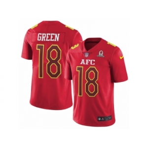 Youth Nike Cincinnati Bengals #18 A.J. Green Limited Red 2017 Pro Bowl NFL Jersey