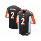 Youth Nike Cincinnati Bengals #2 Mike Nugent Black Team Color NFL Jersey