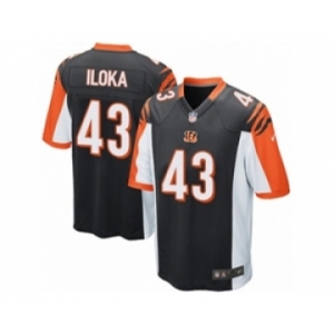 Youth Nike Cincinnati Bengals #43 George Iloka Black Team Color NFL Jersey