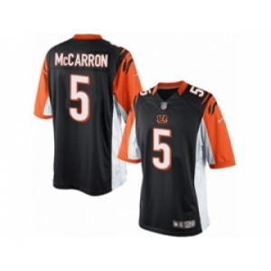 Youth Nike Cincinnati Bengals #5 AJ McCarron Black Team Color NFL Jersey