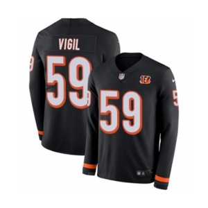 Youth Nike Cincinnati Bengals #59 Nick Vigil Limited Black Therma Long Sleeve NFL Jersey
