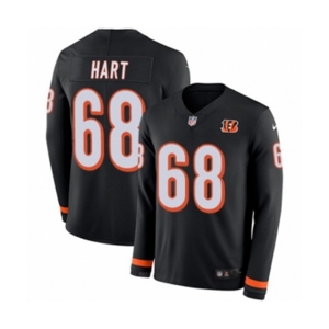 Youth Nike Cincinnati Bengals #68 Bobby Hart Limited Black Therma Long Sleeve NFL Jersey