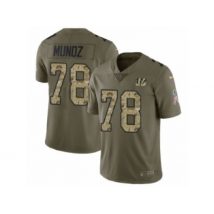 Youth Nike Cincinnati Bengals #78 Anthony Munoz Limited Olive Camo 2017 Salute to Service NFL Jersey