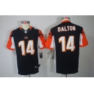 nike youth nfl jerseys cincinnati bengals #14 dalton black[nike limited]