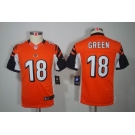 nike youth nfl jerseys cincinnati bengals #18 green orange[nike limited]