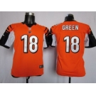 nike youth nfl jerseys cincinnati bengals #18 green orange[nike]