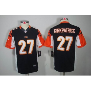 nike youth nfl jerseys cincinnati bengals #27 kirkpatrick black[nike limited]