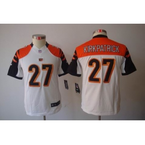 nike youth nfl jerseys cincinnati bengals #27 kirkpatrick white[nike limited]