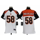 nike youth nfl jerseys cincinnati bengals #58 rey maualuga white[nike]