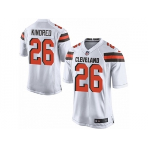 Men Nike Cleveland Browns #26 Derrick Kindred Game White NFL Jersey