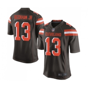 Men's Cleveland Browns #13 Odell Beckham Jr. Game Brown Team Color Football Jersey