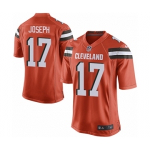 Men's Nike Cleveland Browns #17 Greg Joseph Game Orange Alternate NFL Jersey