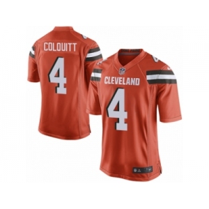 Men's Nike Cleveland Browns #4 Britton Colquitt Game Orange Alternate NFL Jersey