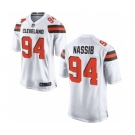 Men's Nike Cleveland Browns #94 Carl Nassib Game White NFL Jersey