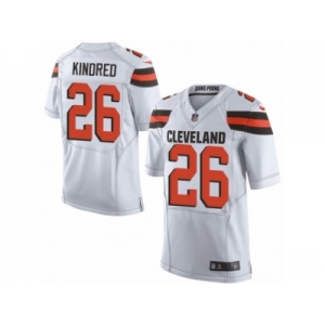 Men Nike Cleveland Browns #26 Derrick Kindred Elite White NFL Jersey
