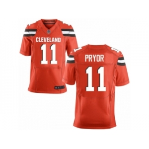 Men's Nike Cleveland Browns #11 Terrelle Pryor Elite Orange Alternate NFL Jersey