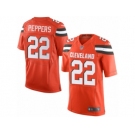 Men's Nike Cleveland Browns #22 Jabrill Peppers Elite Orange Alternate NFL Jersey