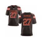 Men's Nike Cleveland Browns #27 Jabrill Peppers Elite Brown Team Color NFL Jersey