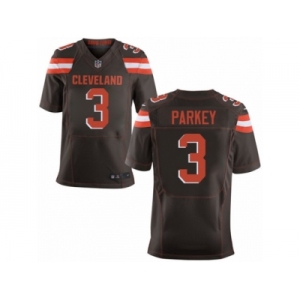 Men's Nike Cleveland Browns #3 Cody Parkey Elite Brown Team Color NFL Jersey