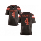 Men's Nike Cleveland Browns #4 Britton Colquitt Elite Brown Team Color NFL Jersey