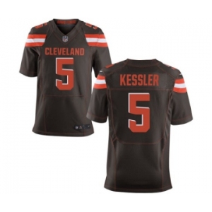 Men's Nike Cleveland Browns #5 Cody Kessler Elite Brown Team Color NFL Jersey