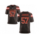 Men's Nike Cleveland Browns #57 Cam Johnson Elite Brown Team Color NFL Jersey