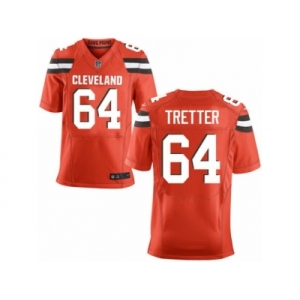 Men's Nike Cleveland Browns #64 JC Tretter Elite Orange Alternate NFL Jersey