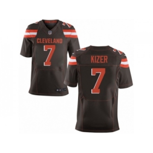 Men's Nike Cleveland Browns #7 DeShone Kizer Elite Brown Team Color NFL Jersey