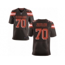 Men's Nike Cleveland Browns #70 Kevin Zeitler Elite Brown Team Color NFL Jersey