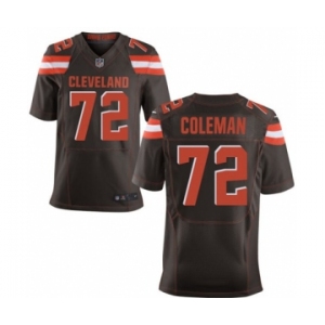 Men's Nike Cleveland Browns #72 Shon Coleman Elite Brown Team Color NFL Jersey