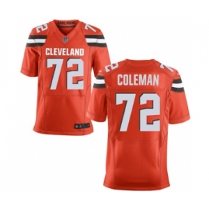Men's Nike Cleveland Browns #72 Shon Coleman Elite Orange Alternate NFL Jersey
