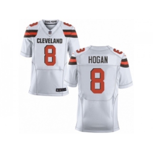 Men's Nike Cleveland Browns #8 Kevin Hogan Elite White NFL Jersey