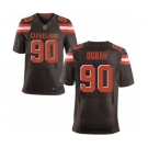 Men's Nike Cleveland Browns #90 Emmanuel Ogbah Elite Brown Team Color NFL Jersey