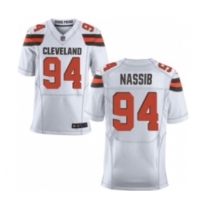 Men's Nike Cleveland Browns #94 Carl Nassib Elite White NFL Jersey