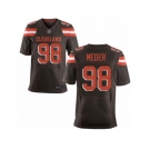 Men's Nike Cleveland Browns #98 Jamie Meder Elite Brown Team Color NFL Jersey