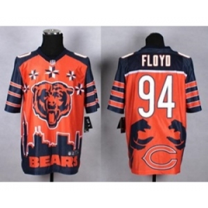 Nike Chicago Bears #94 Leonard Floyd Orange Men's Stitched NFL Elite Noble Fashion Jersey