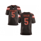 Nike Cleveland Browns #5 Tyrod Taylor Brown Team Color Men Stitched NFL Elite Jersey