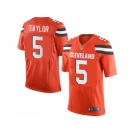 Nike Cleveland Browns #5 Tyrod Taylor Orange Alternate Men Stitched NFL Elite Jersey