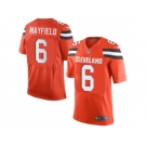 Nike Cleveland Browns #6 Baker Mayfield Orange Alternate Men Stitched NFL Elite Jersey