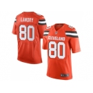 Nike Cleveland Browns #80 Jarvis Landry Orange Alternate Men Stitched NFL Elite Jersey