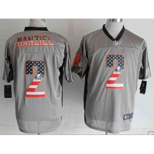 nike nfl jerseys cleveland browns #2 manziel grey[Elite USA flag fashion shadow]