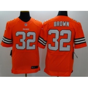 nike nfl jerseys cleveland browns #32 brown orange[Elite]