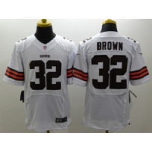nike nfl jerseys cleveland browns #32 brown white[Elite]