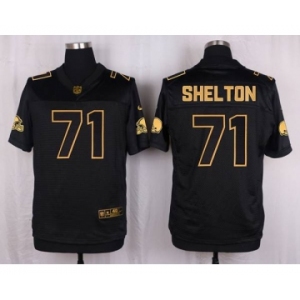 nike nfl jerseys cleveland browns #71 shelton black gold collection[Elite]