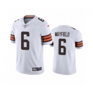 Cleveland Browns #6 Baker Mayfield White 2020 Vapor Limited Jersey
