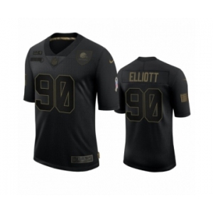 Cleveland Browns #90 Jordan Elliott Black 2020 Salute to Service Limited Jersey