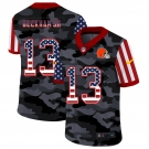 Men New Nike Cleveland Browns #13 Beckham jr 2020 Nike Camo USA Salute to Service Limited Jersey