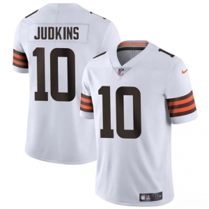 Men's Cleveland Browns #10 Quinshon Judkins White 2025 Vapor Limited Football Stitched Jersey