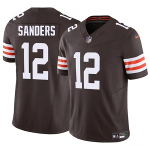Men's Cleveland Browns #12 Shedeur Sanders Brown 2025 F.U.S.E. Vapor Limited Football Stitched Jersey